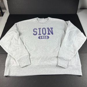 VTG Notre Dame de Sion 1912 Sweatshirt Extra Large Grey & Purple Faded Crewneck